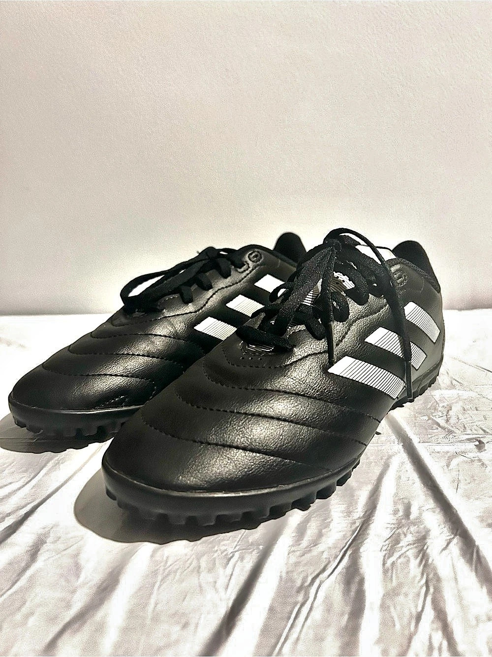Adidas Black Youth Turf Soccer Cleats US 6 UK 5.5 FR 38 2/3 Made Cambodia